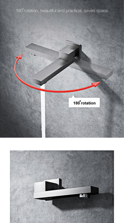 Gun Gray Brass Ceiling Constant Temperature Shower System