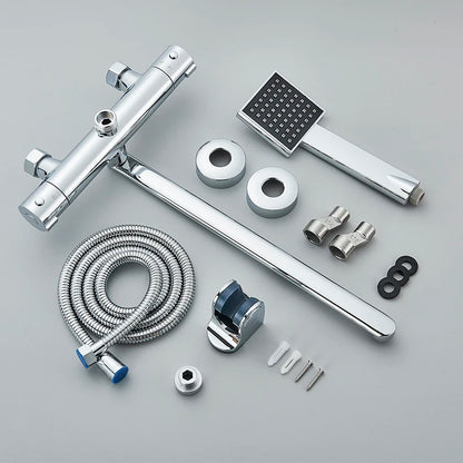 Thermostatic Shower Faucet Mixing Valve Bathroom Long Rotate