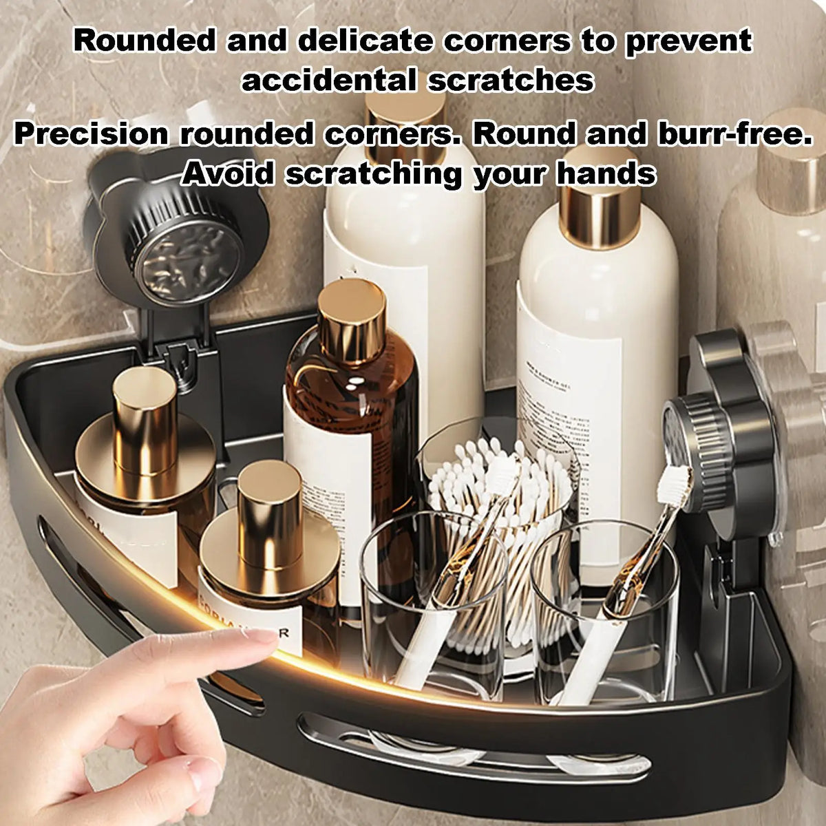 Cute Bear Suction Cup Shower Shelf Bathroom Shampoo