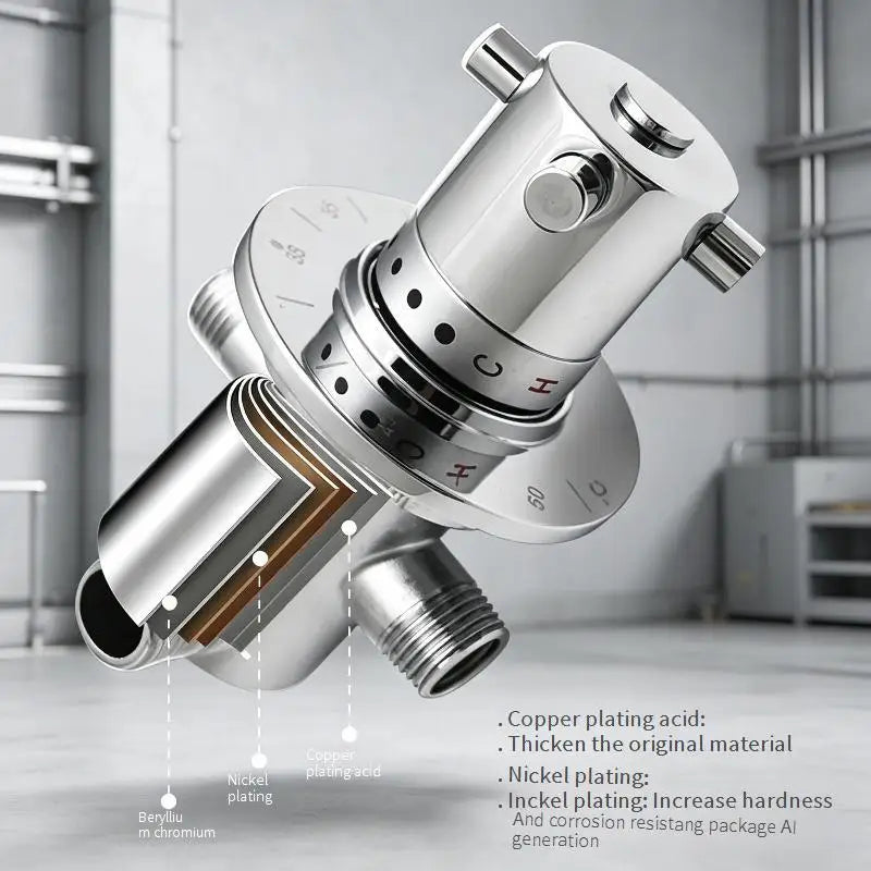 Thermostatic Mixing Valve Wall Mounted Shower Tap Automatic
