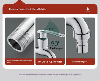 Zinc Alloy Wall Mount G1/2 Cold Water Tap