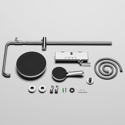 Brushed Rose Gold Bathroom Shower System Faucet 12