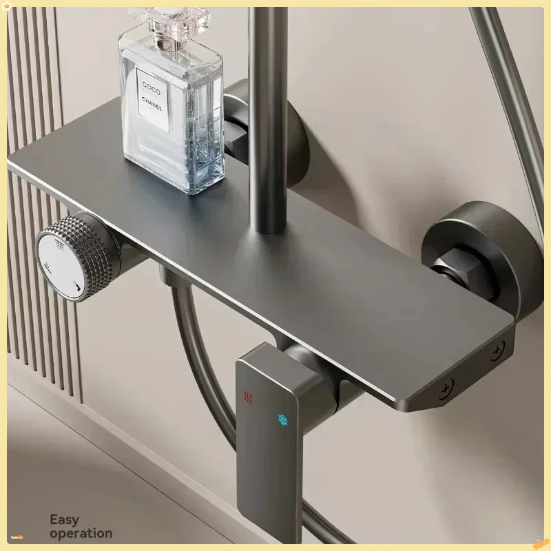 Grey Knob Type Three Ways Water Outlet Shower