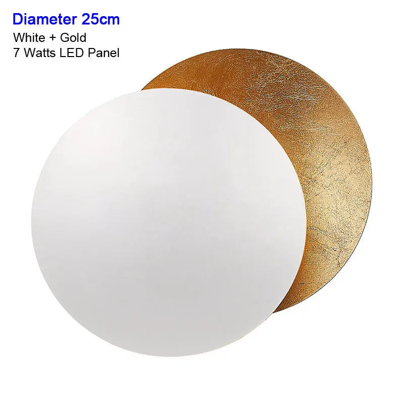 Modern Texture Designer Round Wall Lamp Rotatable Black