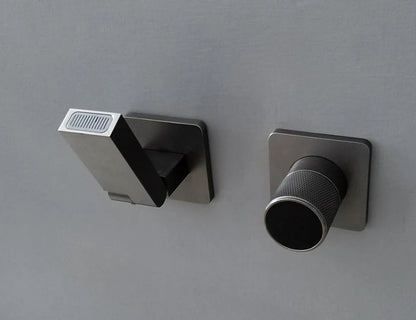 Gunmetal Gray Wall Mount Faucet Cold Washbasin Basin