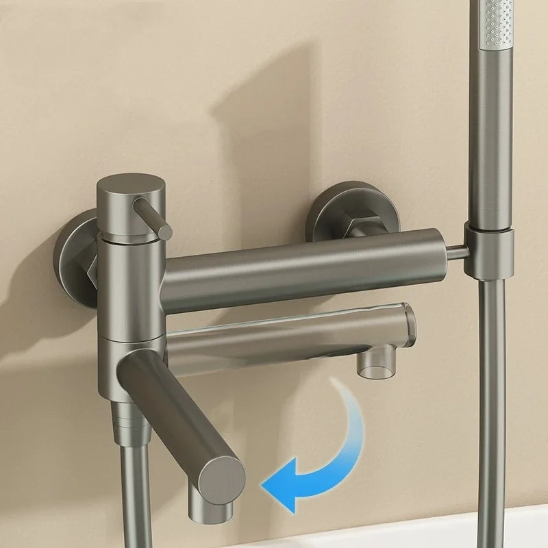 Bathroom Bathtub Shower Faucet Swivel Tub Spout Handhold