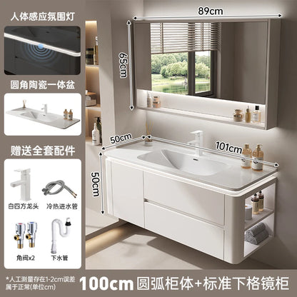 Led Light Ensuite Bathroom Cabinet Basin Designs Mirror