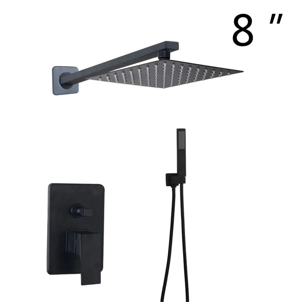 Kemaidi Bathroom 2-3 Way Shower Faucet Black 3-Functions