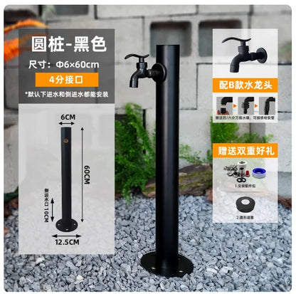 Garden Irrigation All-Copper Faucet 304 Stainless Steel Square