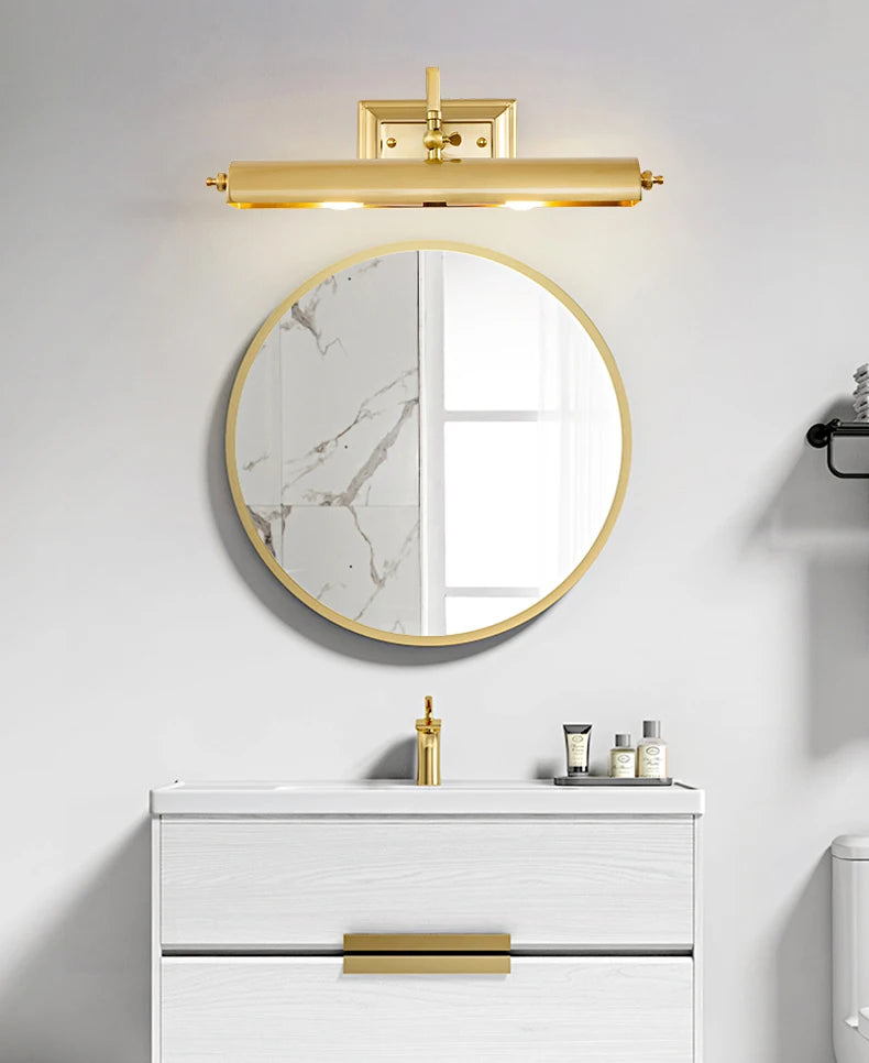 Wall Picture Lamp Led Gold Mirror Headlight Retro