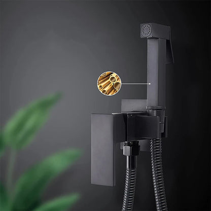 Black/Chrome Toilet Shower Mixer Faucet Cold Water Mixer