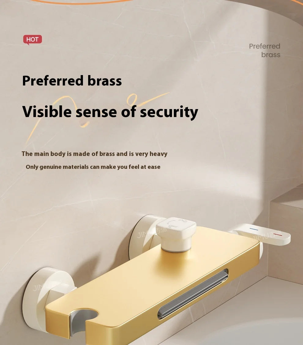 Cream Style Solid Brass Wall Mounted Bathtub Faucet