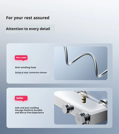 Diiib Large Panel Rain Shower Stainless Steel Combination
