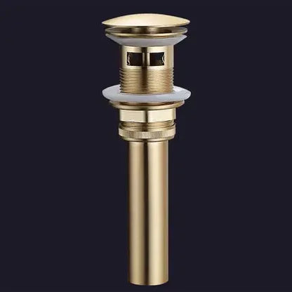 Brushed Gold Bathroom Widespread Basin Faucets Soild Brass