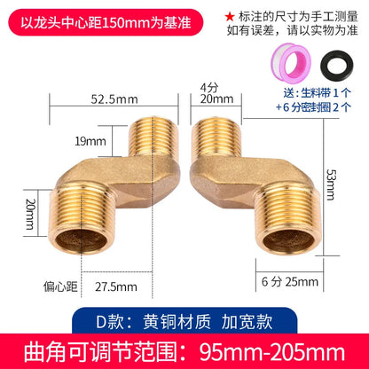 2pcs Solid Brass Wall Mounted Replacement Angle Valve