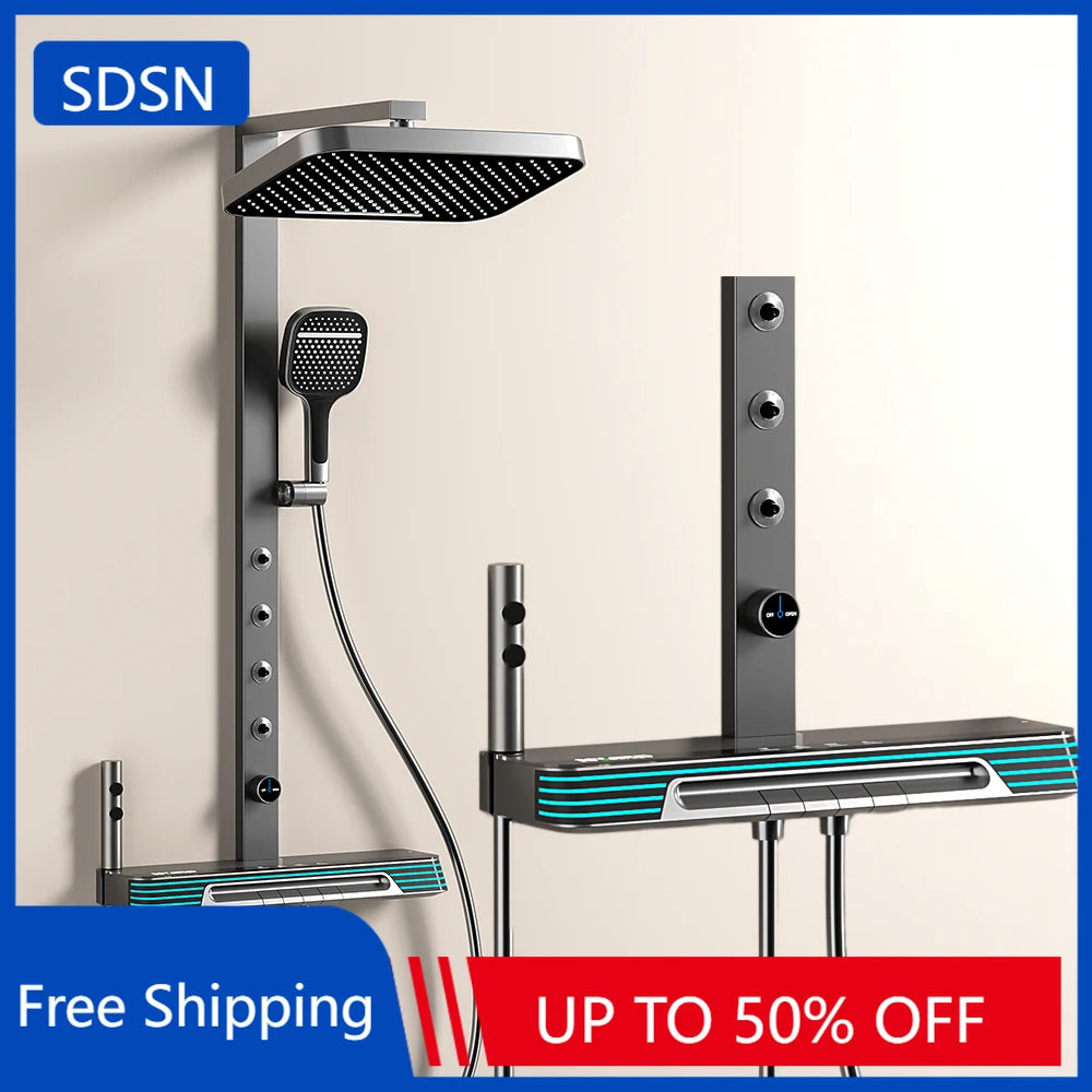 Spa Waist Spray Digital Bathroom Shower Ambient Lighting