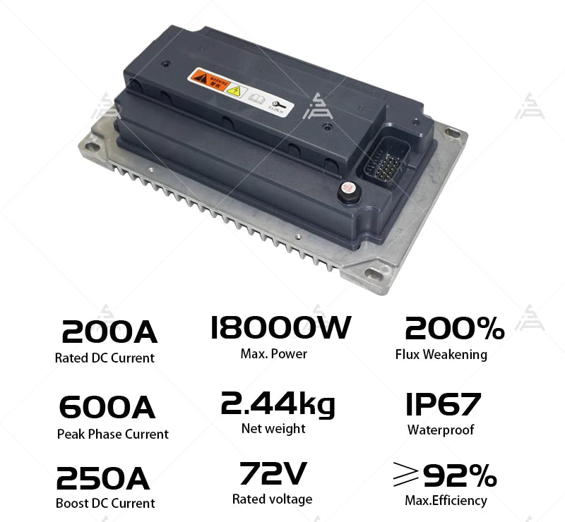 Votol Controller Programmable Em200-2sp 72v 600a Can Controller