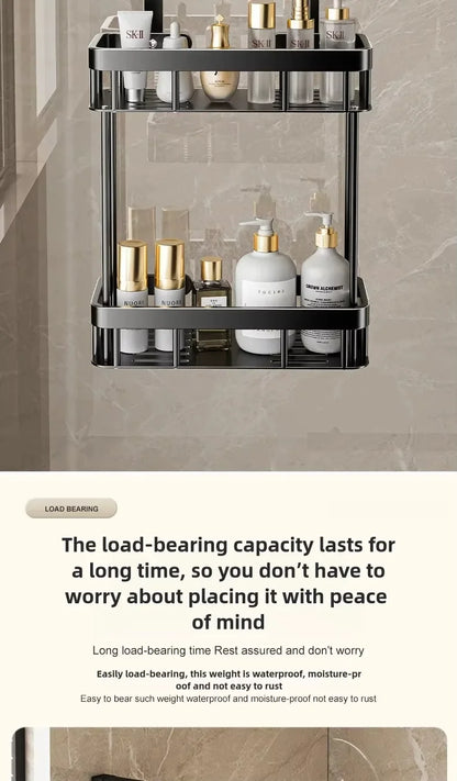 1pc 2-Tier Hanging Shower Caddy Over Door Bathroom