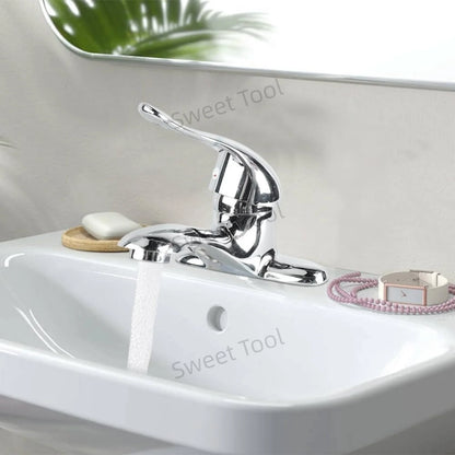 Bathroom Sink Faucet Dual Hole Handle Cold Water