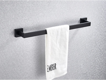 Bathroom Hardware Black Robe Hook Towel Rail Bar
