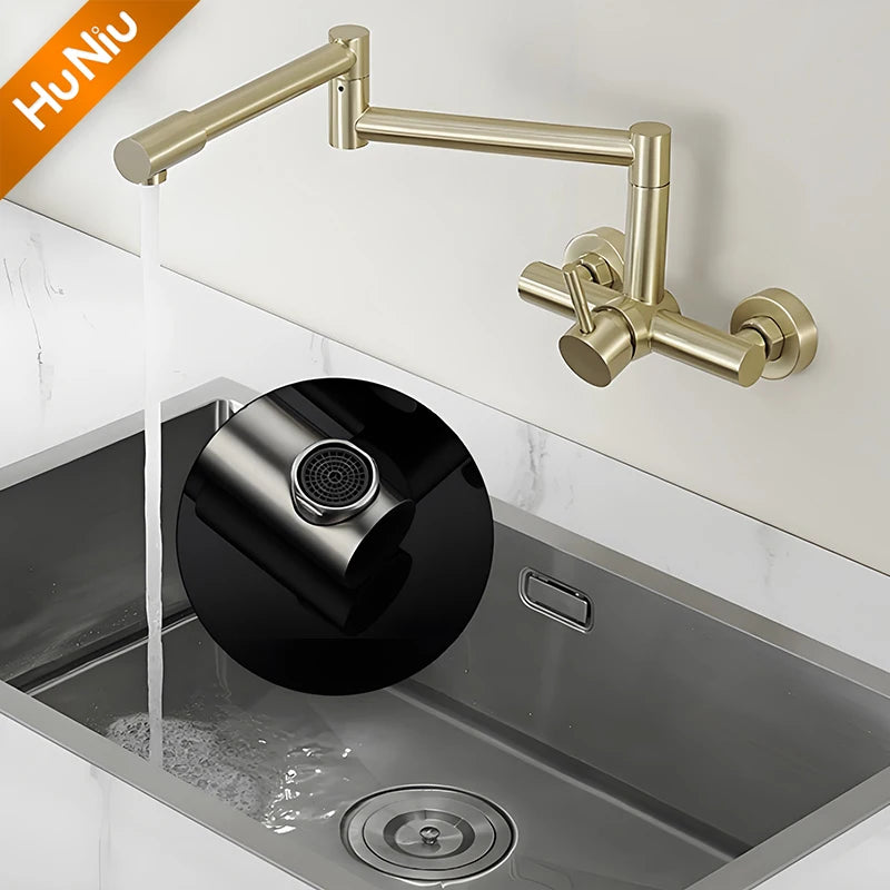 Huniu Folding Faucet Stainless Steel 304 Foldable Faucet