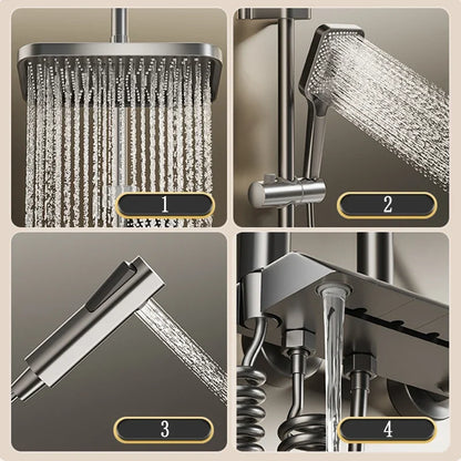 Upgrade Bathroom Shower Led Display Piano Keys Bath