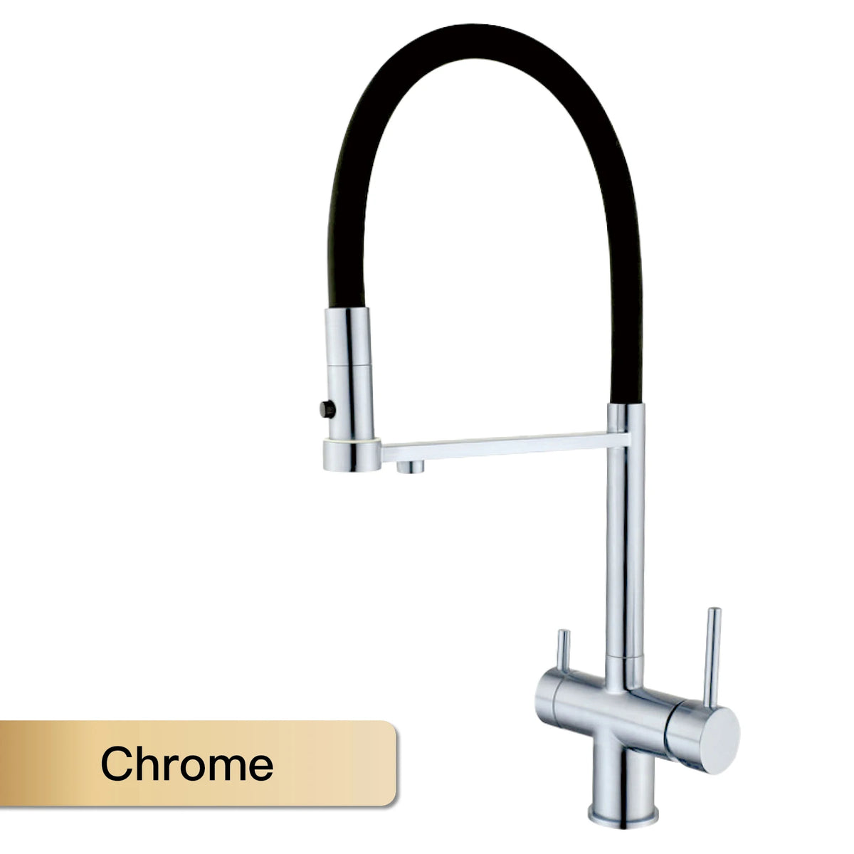 Modern Brushed Gold Brass Faucet Water Filtration Design