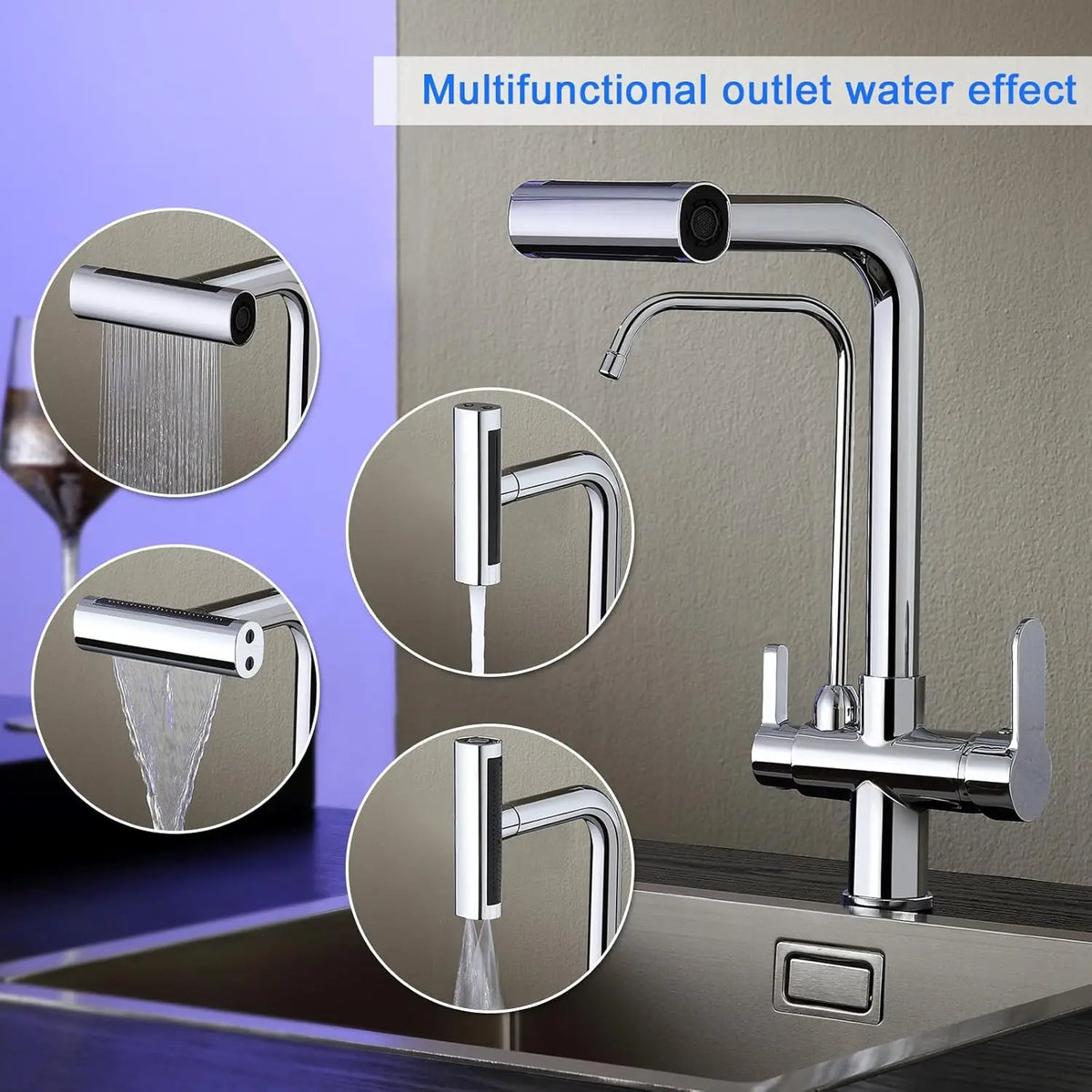 Feiyu Touch Filter Sink Faucet Pull Down Cold