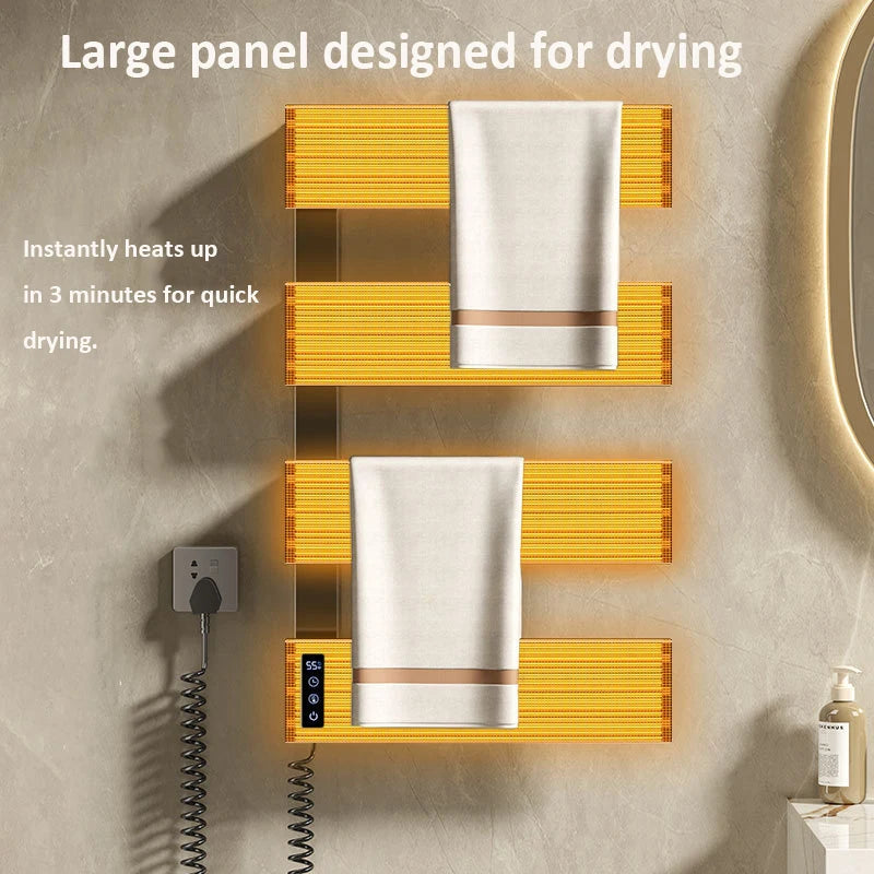 Oxg Electric Heated Towel Rack Wall Mounted Bathroom