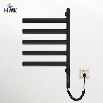 Black/White/Gray Electric Heated Towel Rail Temperature Control