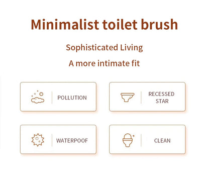 Bathroom Toilet Brush Holder Wall Mounted Cleaning No