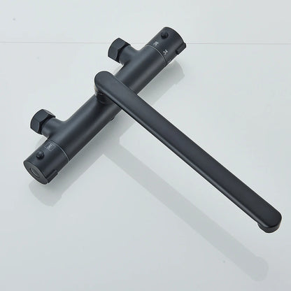 Thermostatic Shower Faucet Bathroom Black Mixertap Thermostat
