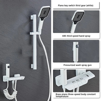 Modern Shower System Full Grey Way Piano Keys