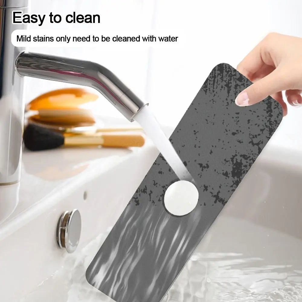 Solid Color Sink Faucet Mat Diatomite Absorbent Faucet