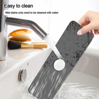 Solid Color Sink Faucet Mat Diatomite Absorbent Faucet