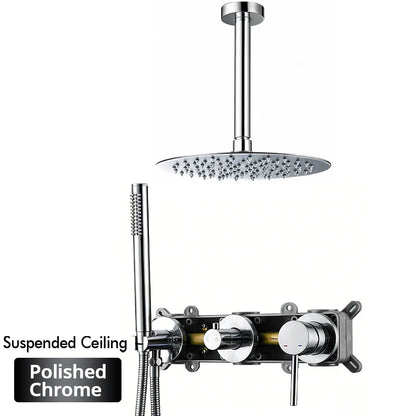 Gunmetal Shower Faucet 8-16 Wall Mounted Concealed Control