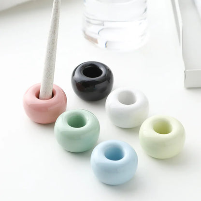 Pc Mini Ceramics Handmade Toothbrush Holder Stand Bathroom