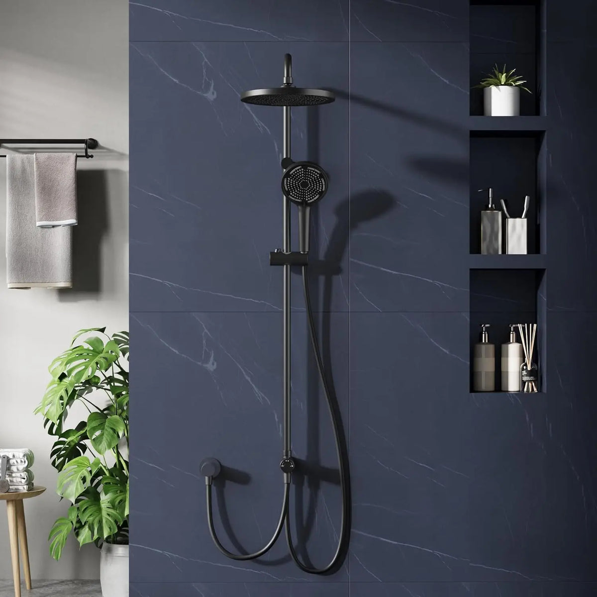 Bathroom Shower System Stainless Steel Showers Faucet Shelf