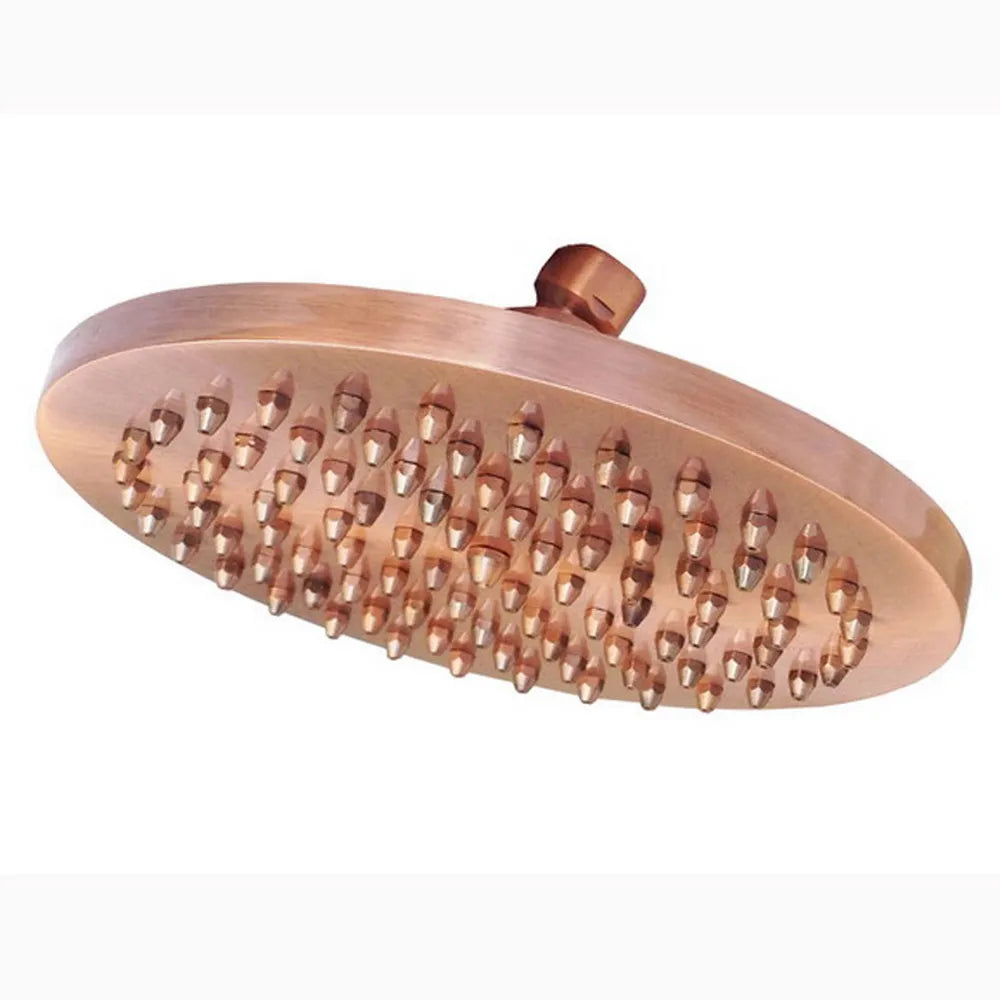 Inch Round Antique Red Copper Bathroom Rain Shower