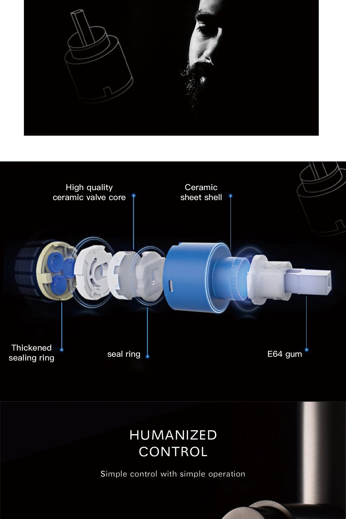 Aitna Gold Brass Luxury Bathroom Faucet Floor Standing