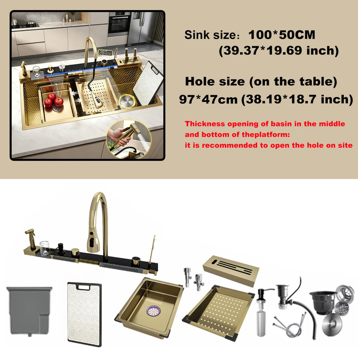 Stainless Steel Waterfall Sink Various Styles Sinks Digital