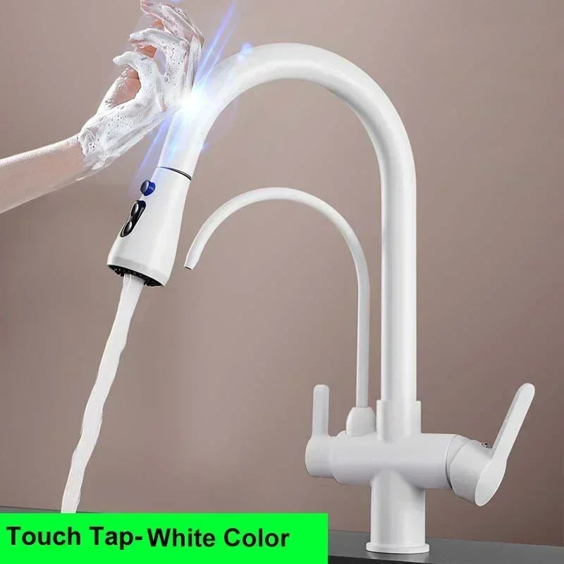 Waterfall Touch On Filter Faucets Brass Cold Pull