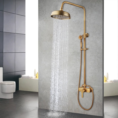 Kemaidi Antique Shower Bathroom Bath Shower Faucet W/Shelf