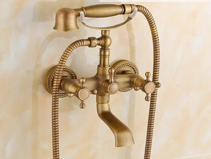 Antique Bathroom Bathtub Showet Faucet Copper Black Shower