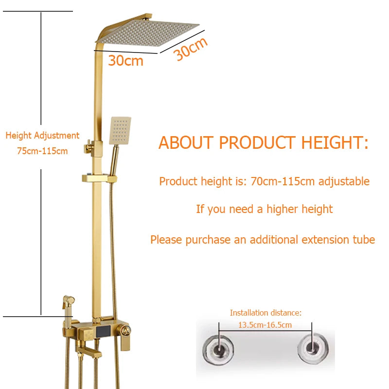 Oxg Shower Faucet Digital Display Bathroom Shower Rain