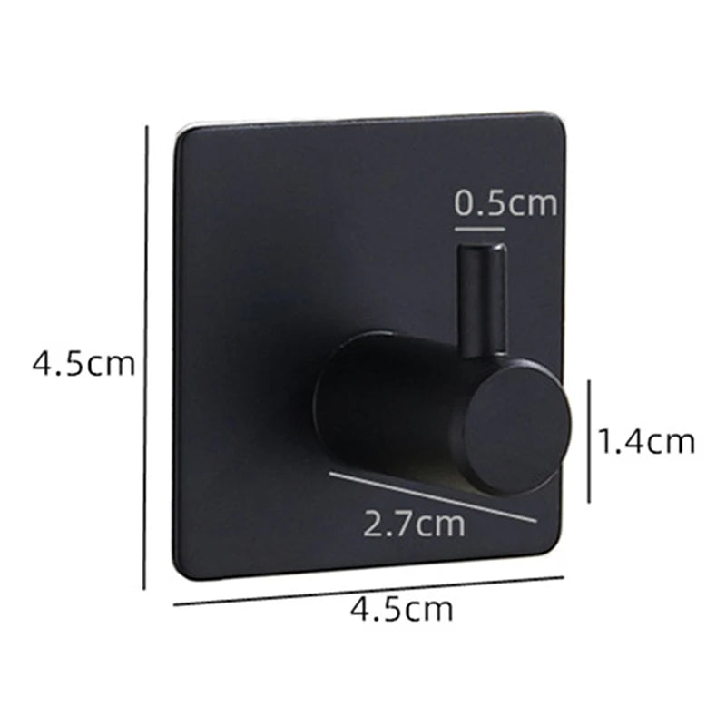 Aluminum Alloy Robe Hook Towel Hooks Self Adhesive