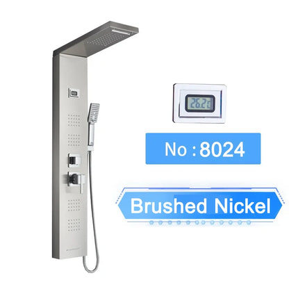 Shinesia Led Shower Panel Waterfall Rain Digital Display