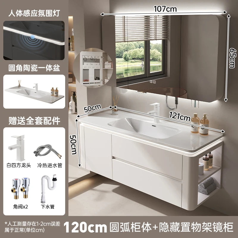 Led Light Ensuite Bathroom Cabinet Basin Designs Mirror