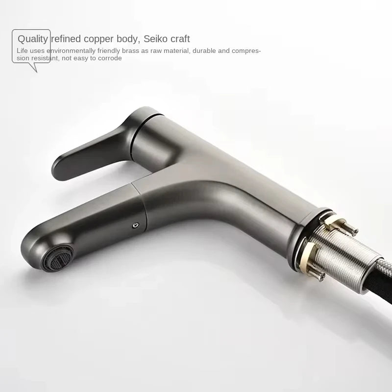 Cold Water Faucet Brass Valve Body Pull-Out Basin