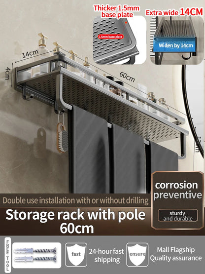 Bathroom Shelf Bathroom Towel Rack Shelves Wall Shower
